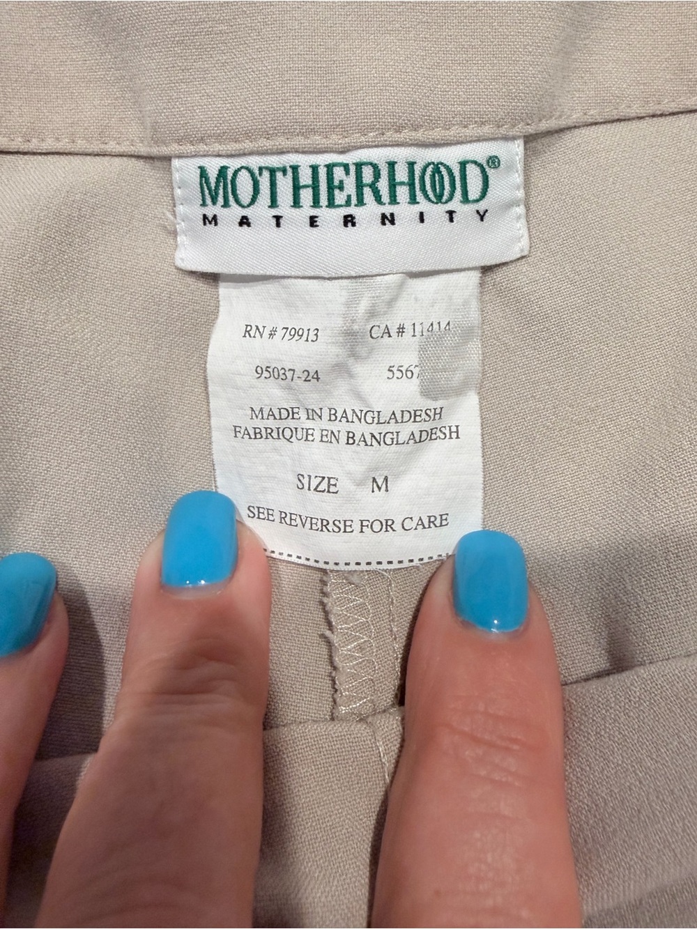 Motherhood Maternity Beige Wide Leg Pants Size M - Picture 3 of 6